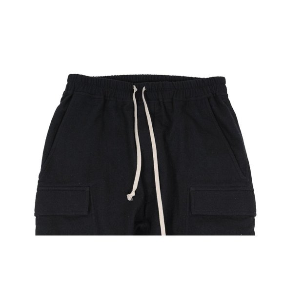 Rick Owens Mens Drop Crotch Cargo Pants Size 48 Black Wool Blend FW21 Gethsemane - Picture 4 of 9